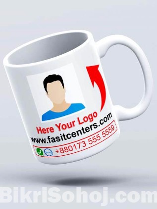 Custom Mug Printing Services Online with Photo Name and Logo